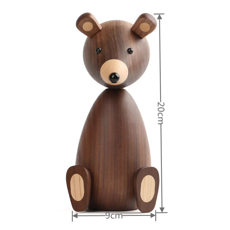 Escultura de Madera Osito - Minimalist House Shop