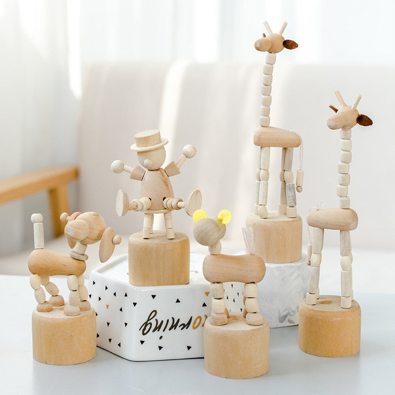 Mini Réplica de Títere en Madera – CARTOON - Minimalist House Shop