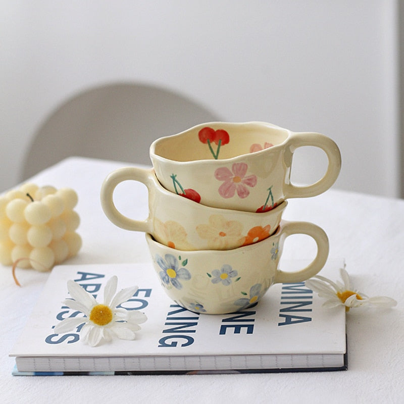 Taza de Cerámica Margarita amarilla