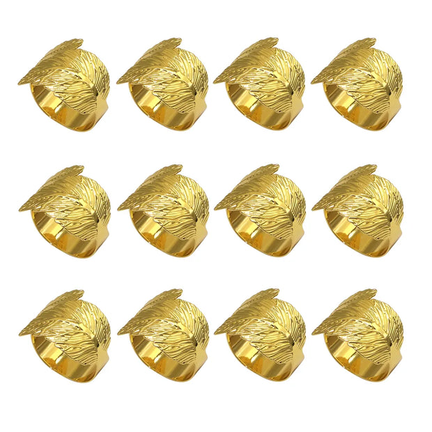 Anillos para Servilletas en Forma de Hoja – Set de 12 Piezas