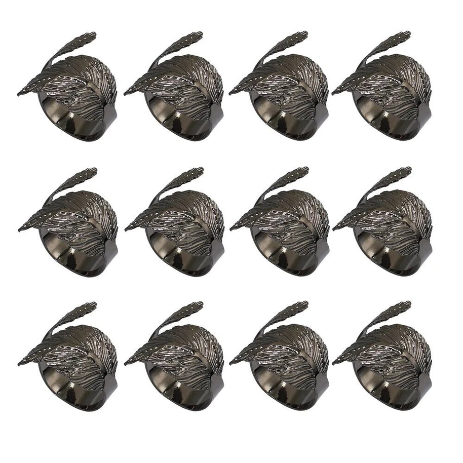 Anillos para Servilletas en Forma de Hoja – Set de 12 Piezas