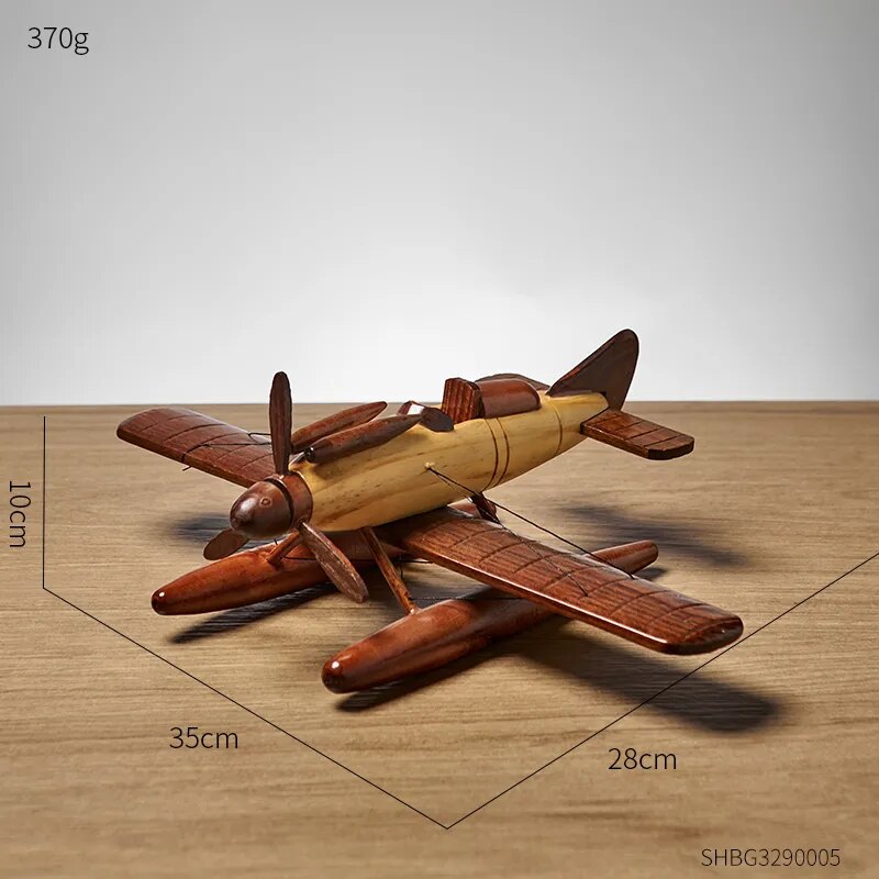 Avión Wooden Vintage - Madera Natural