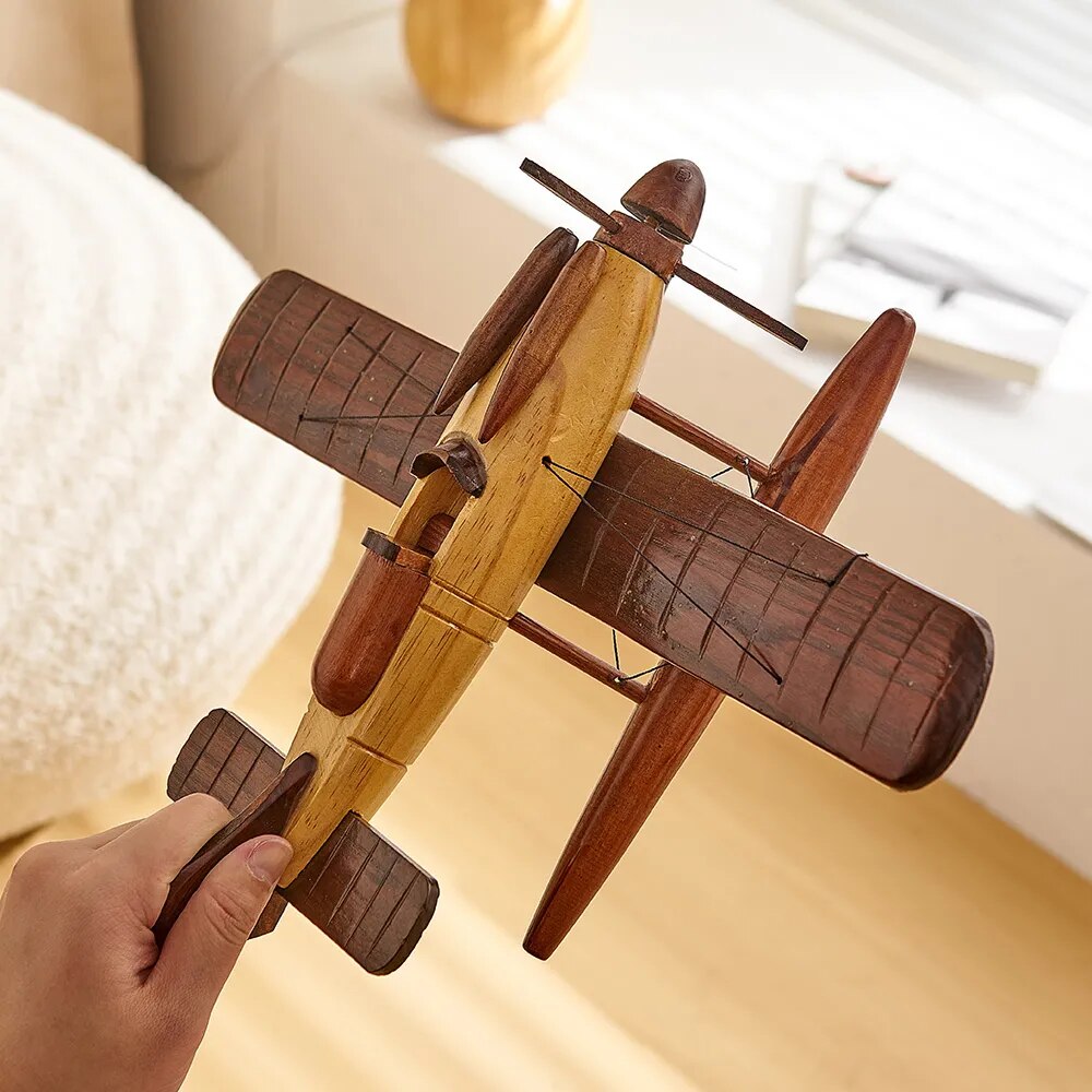 Avión Wooden Vintage - Madera Natural - Minimalist House Shop