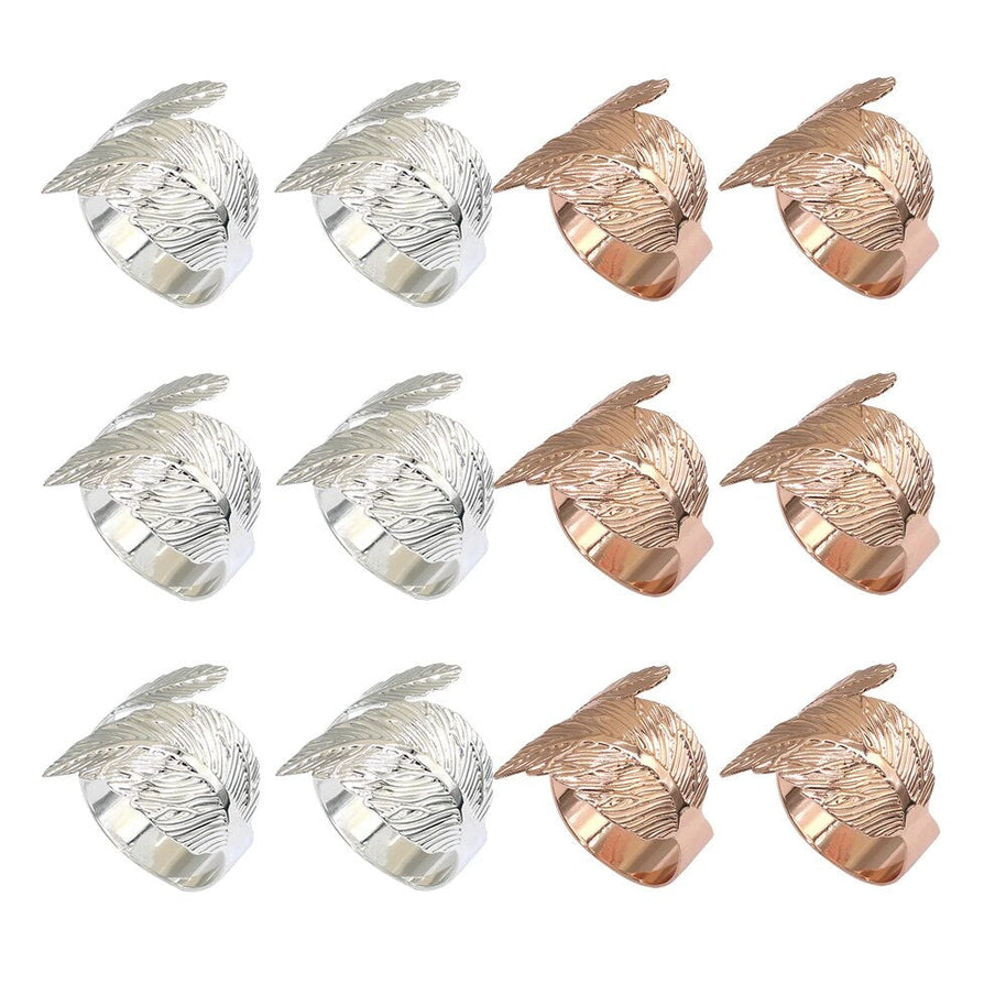 Anillos para Servilletas en Forma de Hoja – Set de 12 Piezas