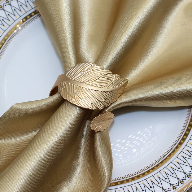 Anillos para Servilletas en Forma de Hoja – Set de 12 Piezas