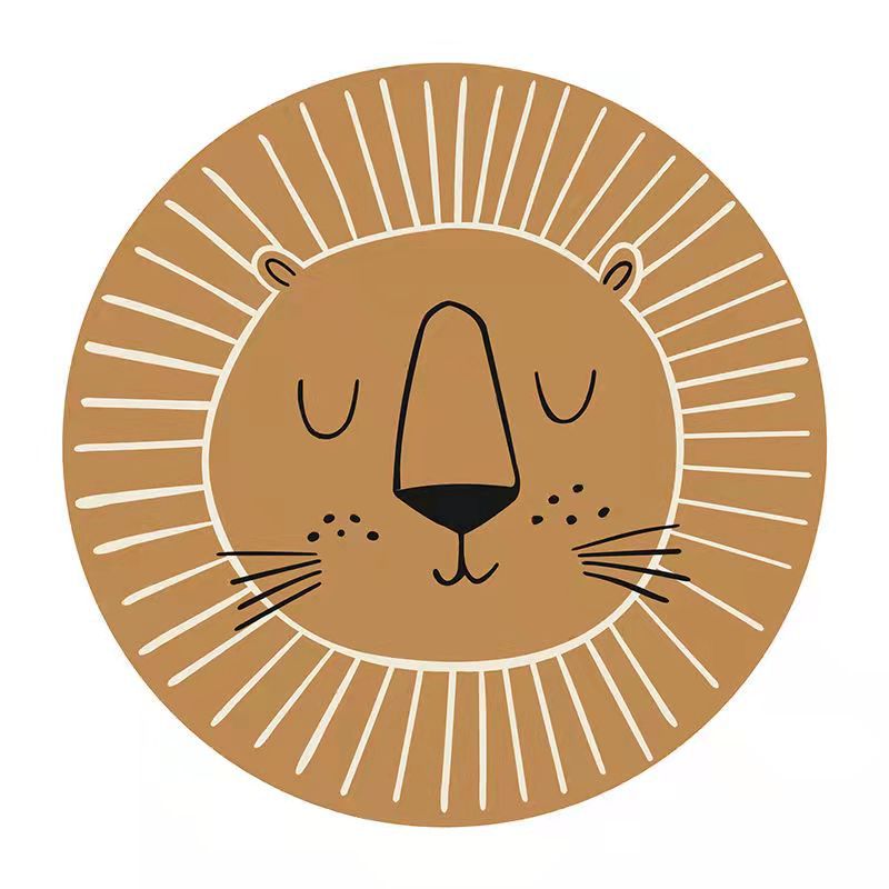 Tapete infantil León da Minimalist House Shop, com estampa divertida de leão, ideal para decoração de quartos de criança.