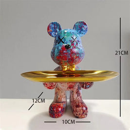 Estatueta decorativa Bear Graffiti, design minimalista de urso, feita pela Minimalist House Shop, ideal para decoração moderna.