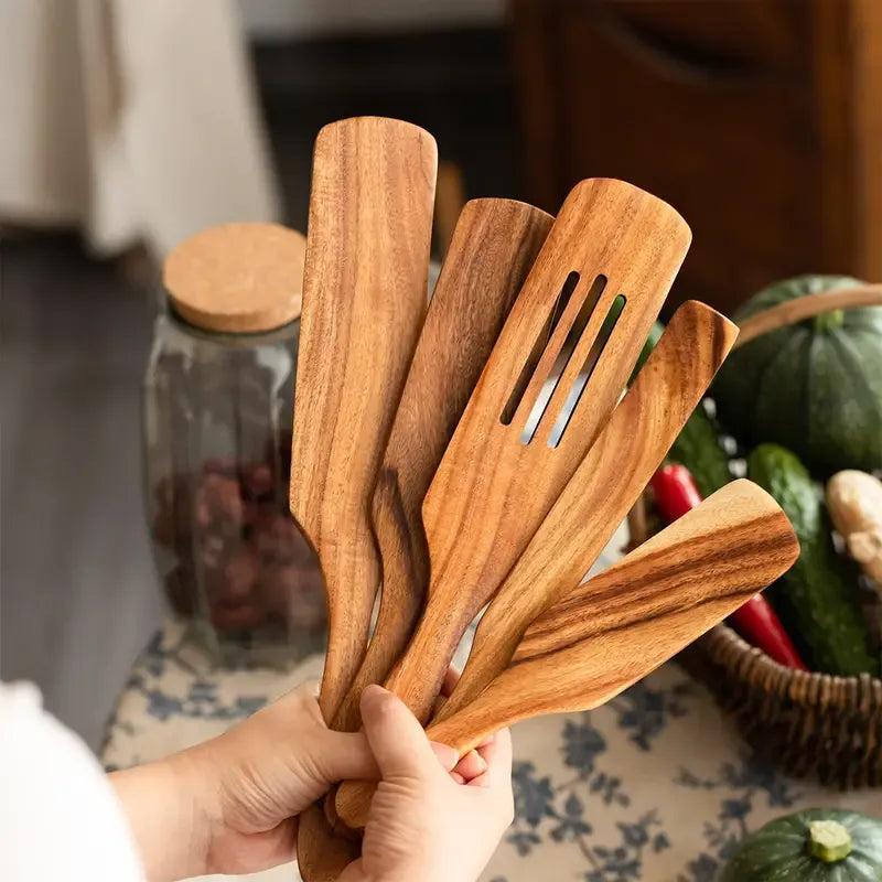 Espátulas de Madera 5 uds – Hacienda de Madera