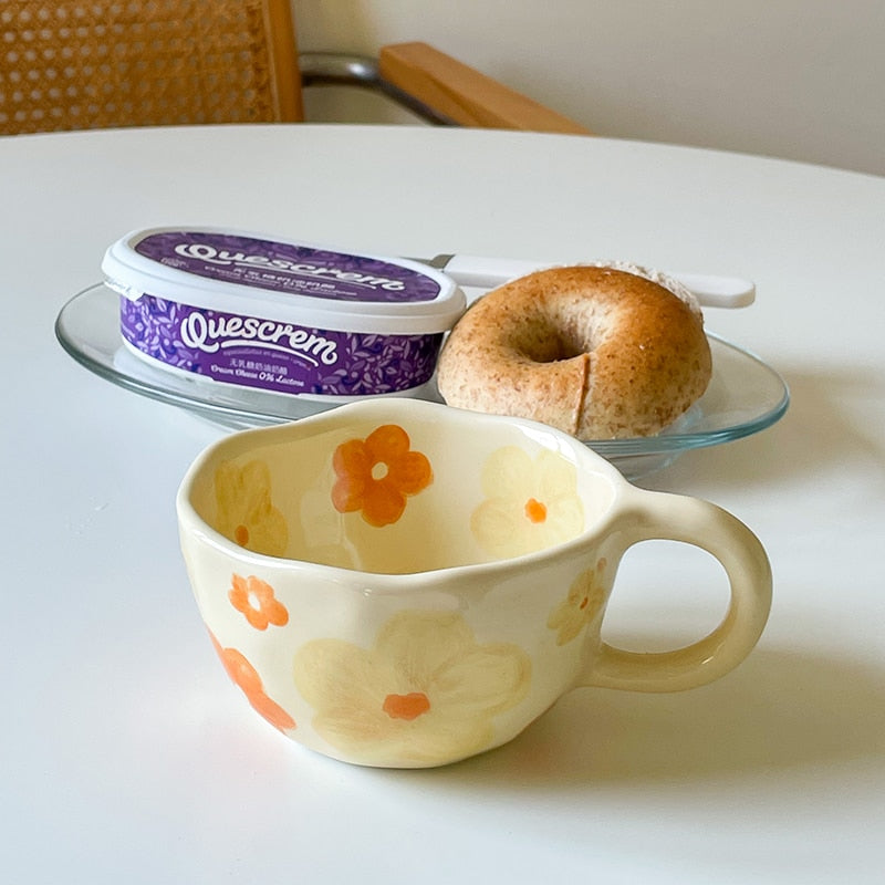 Taza de Cerámica Margarita amarilla - Minimalist House Shop