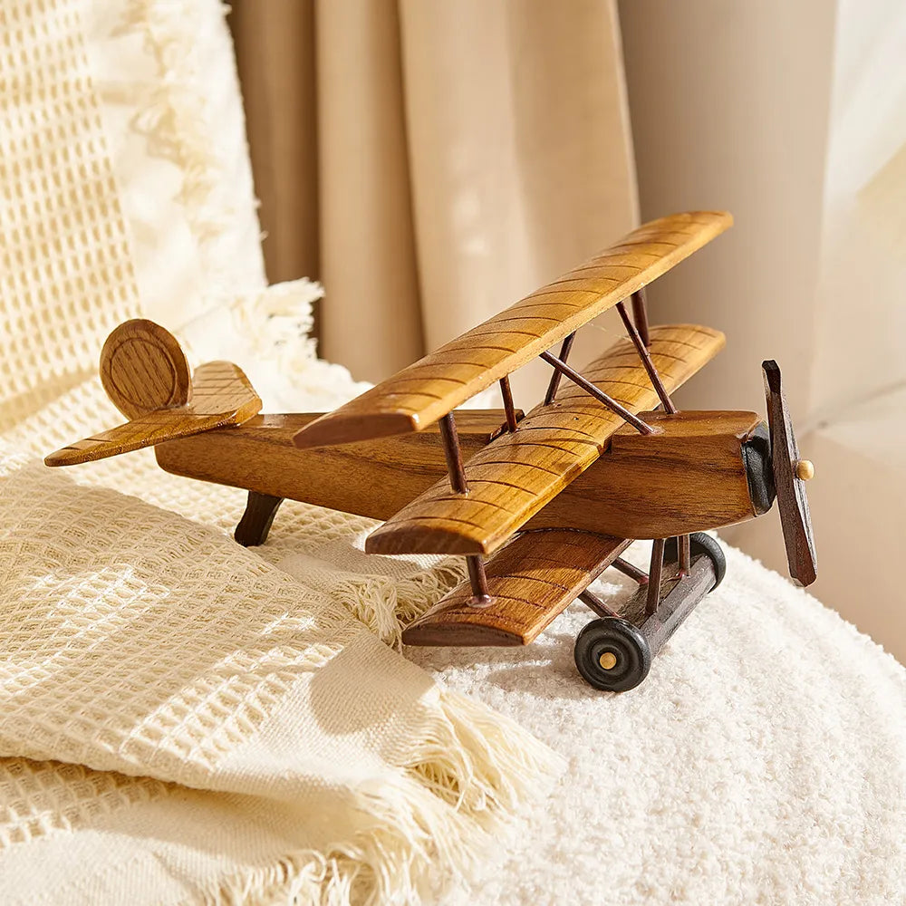 Avión Wooden Vintage - Madera Natural - Minimalist House Shop