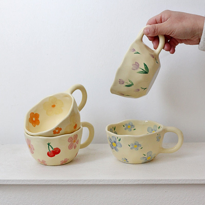Taza de Cerámica Margarita amarilla
