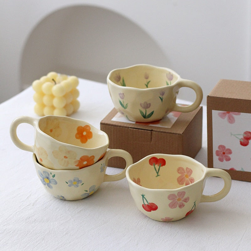 Taza de Cerámica Margarita amarilla - Minimalist House Shop