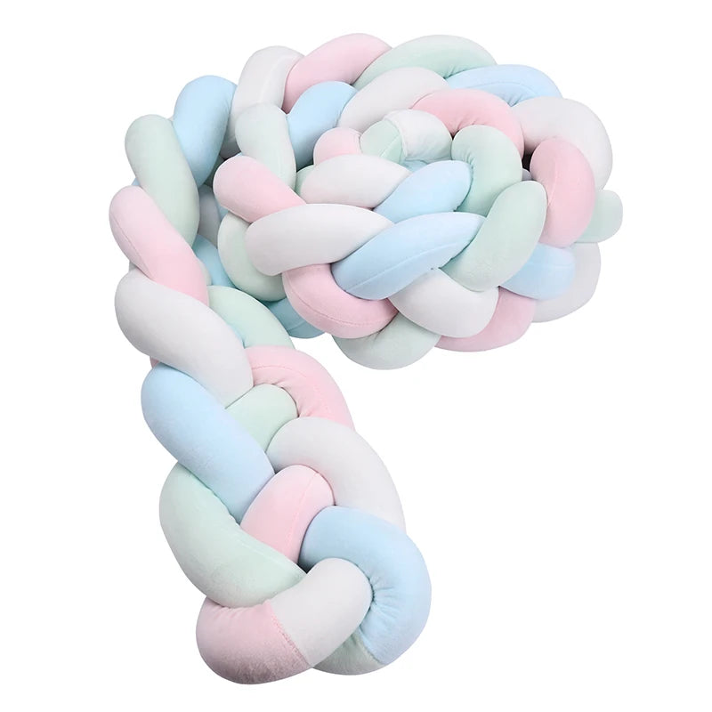 Protector Trenzado para Cuna – Algodón Suave 1M/2M/3M/3.6M - Minimalist House Shop