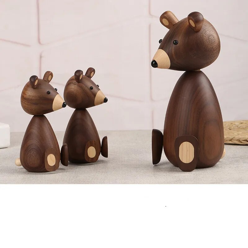 Escultura de Madera Osito - Minimalist House Shop