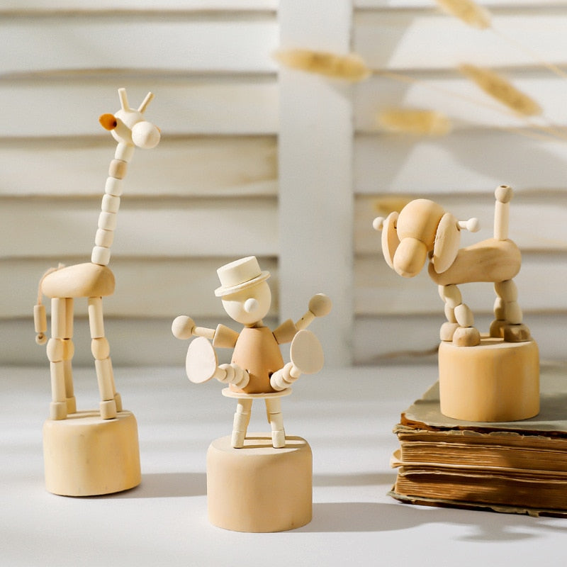 Mini Réplica de Títere en Madera – CARTOON - Minimalist House Shop