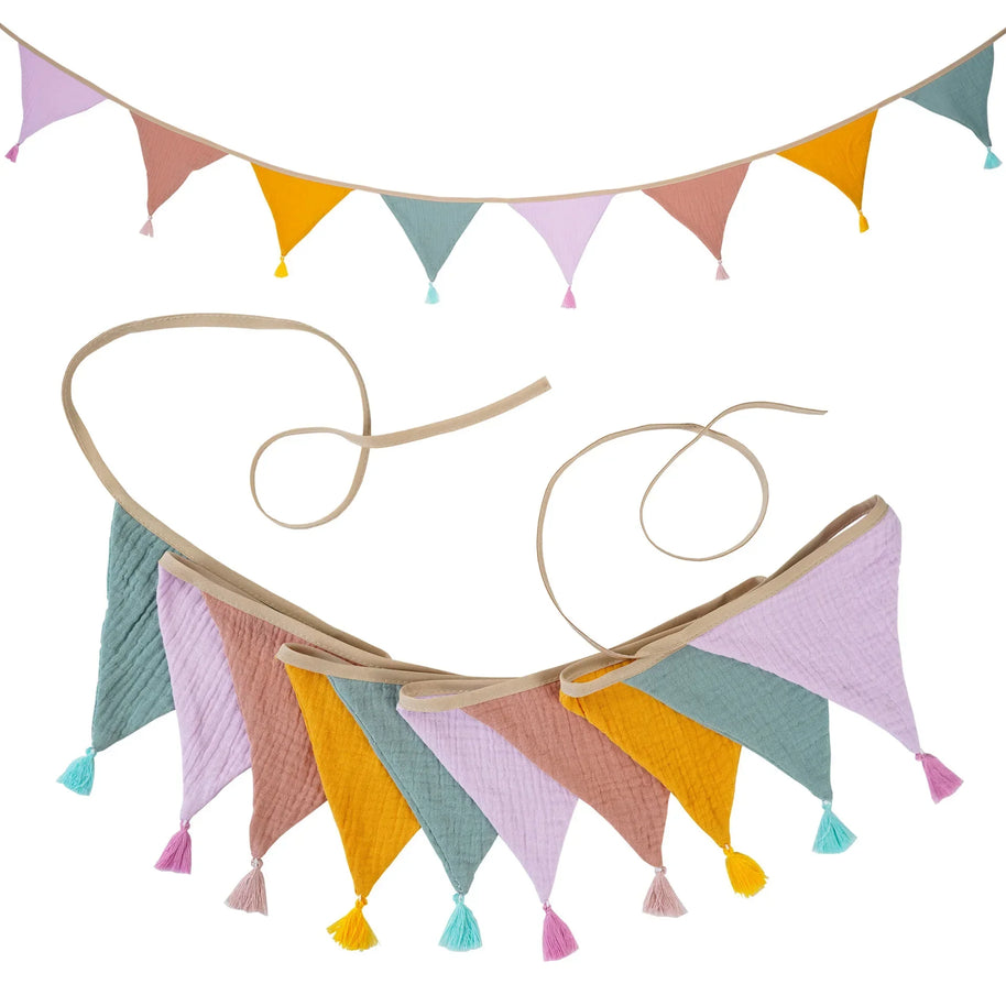 Bandeirola Decorativa Infantil em Tecido – 2,6 m - Minimalist House Shop
