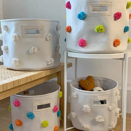 Cesta Organizadora Canvas de Algodón – Bebé