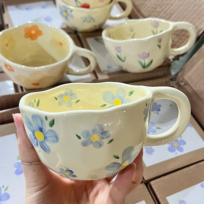 Taza de Cerámica  Margarita Azul - Minimalist House Shop