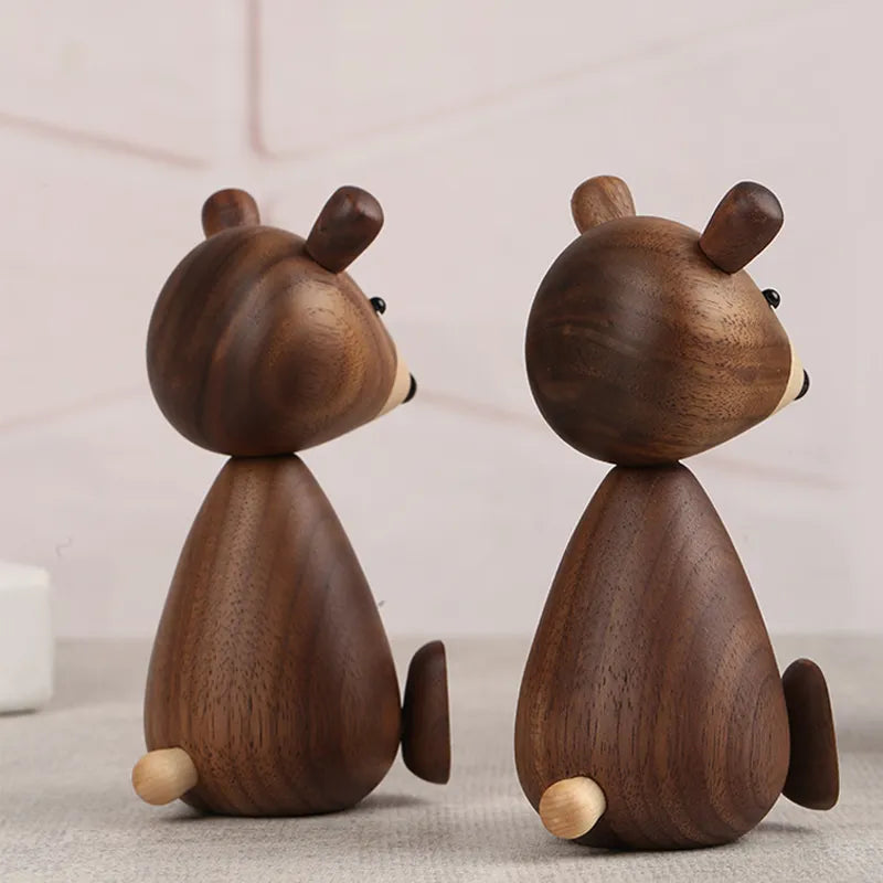 Escultura de Madera Osito - Minimalist House Shop