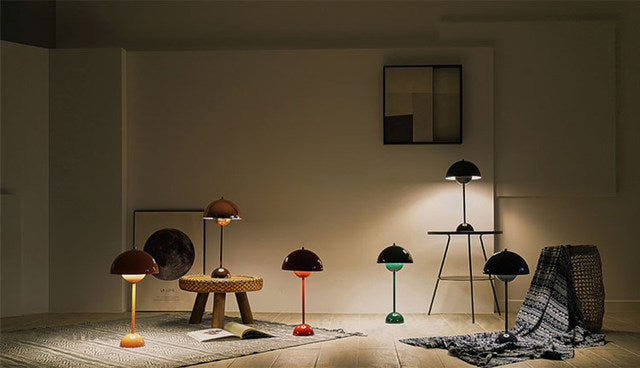 Lámpara Minimalista con Touch – Modelo Cogumelo - Minimalist House Shop