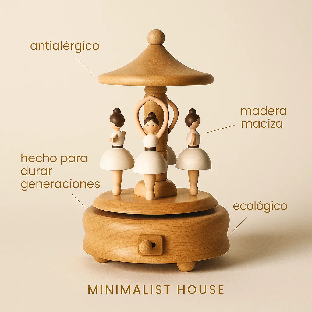 Caja de Música Vintage de Madera — Encanta recuerdos y convierte los momentos en inolvidables - Minimalist House Shop