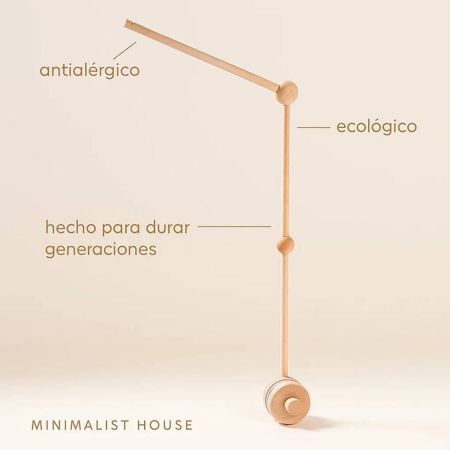 Móvil para Cuna de Madera Natural