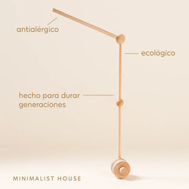 Móvil para Cuna de Madera Natural