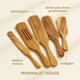 Espátulas de Madera 5 uds – Hacienda de Madera