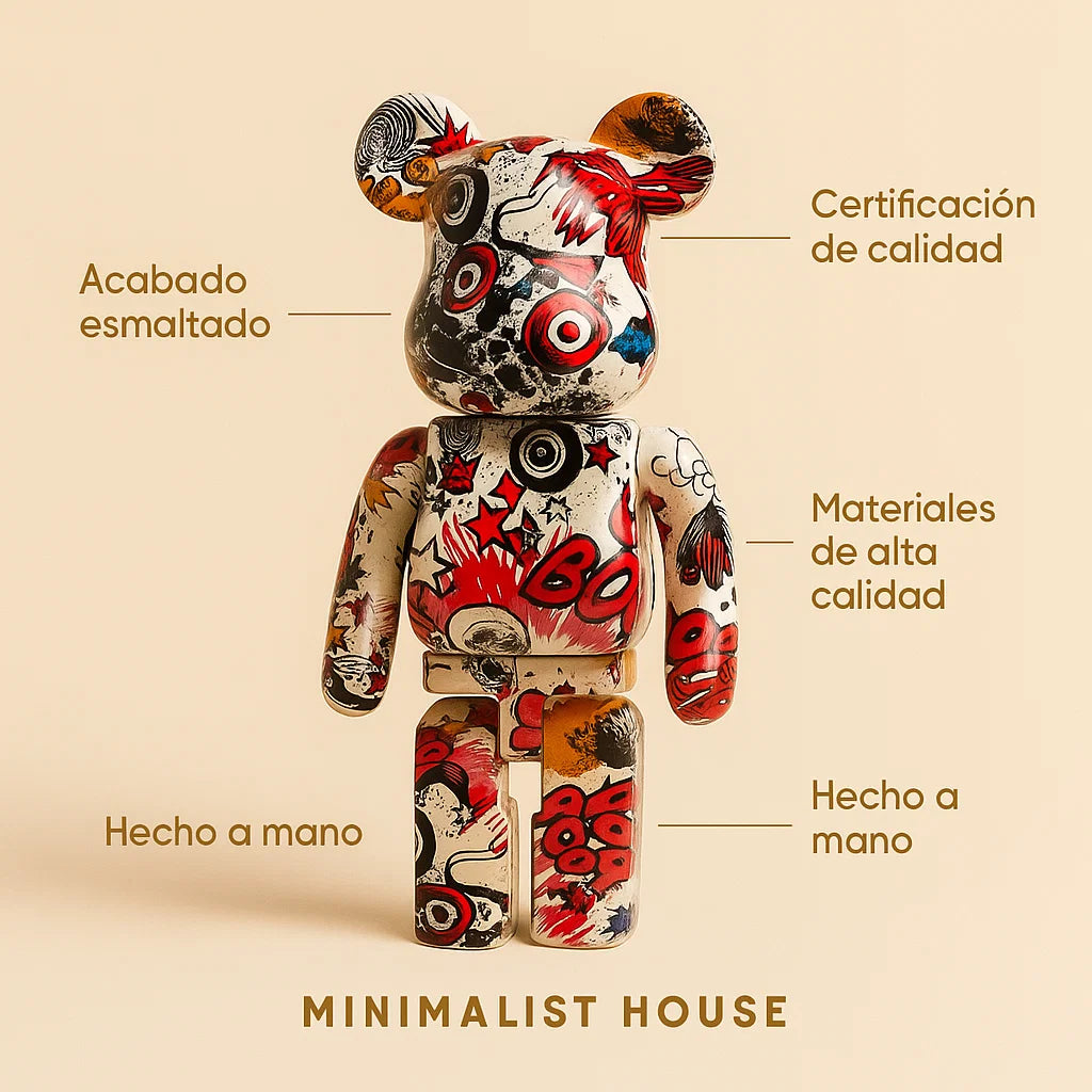 Estatuilla Decorativa Oso Graffiti - Minimalist House Shop