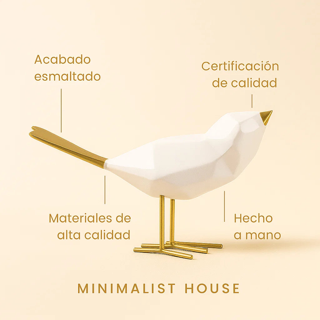 Estatuilla decorativa – Pájaro - Minimalist House Shop