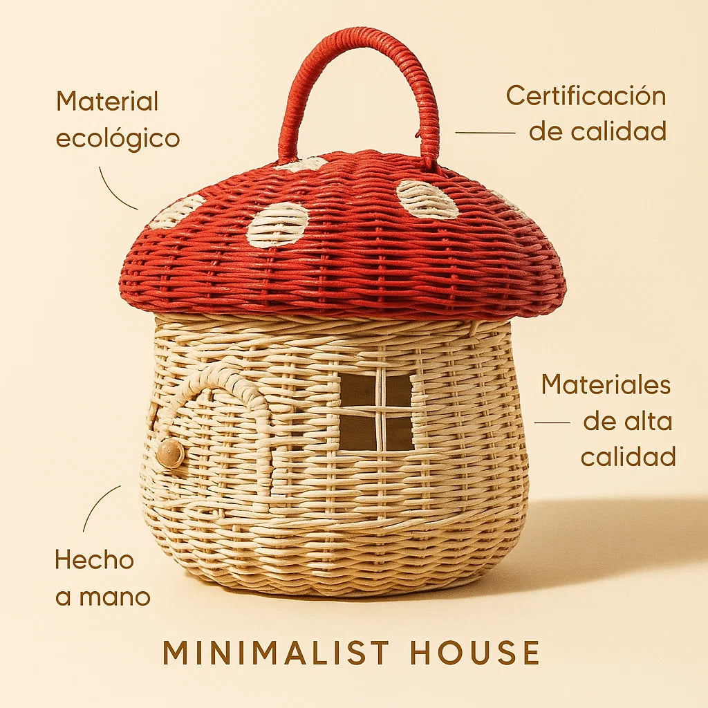 Cesta Organizadora – Hongo Rojo - Minimalist House Shop