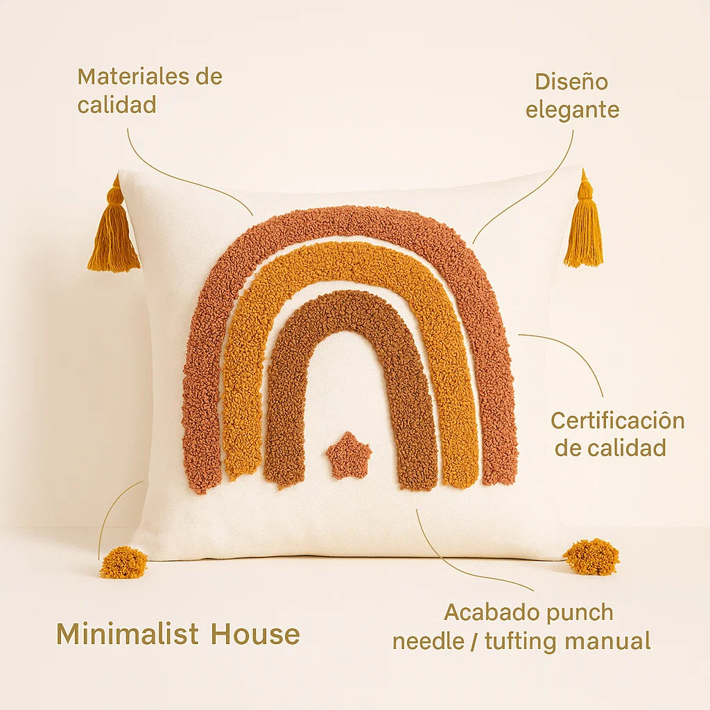 Funda de Cojín – Bohemia Rainbow Kids - Minimalist House Shop
