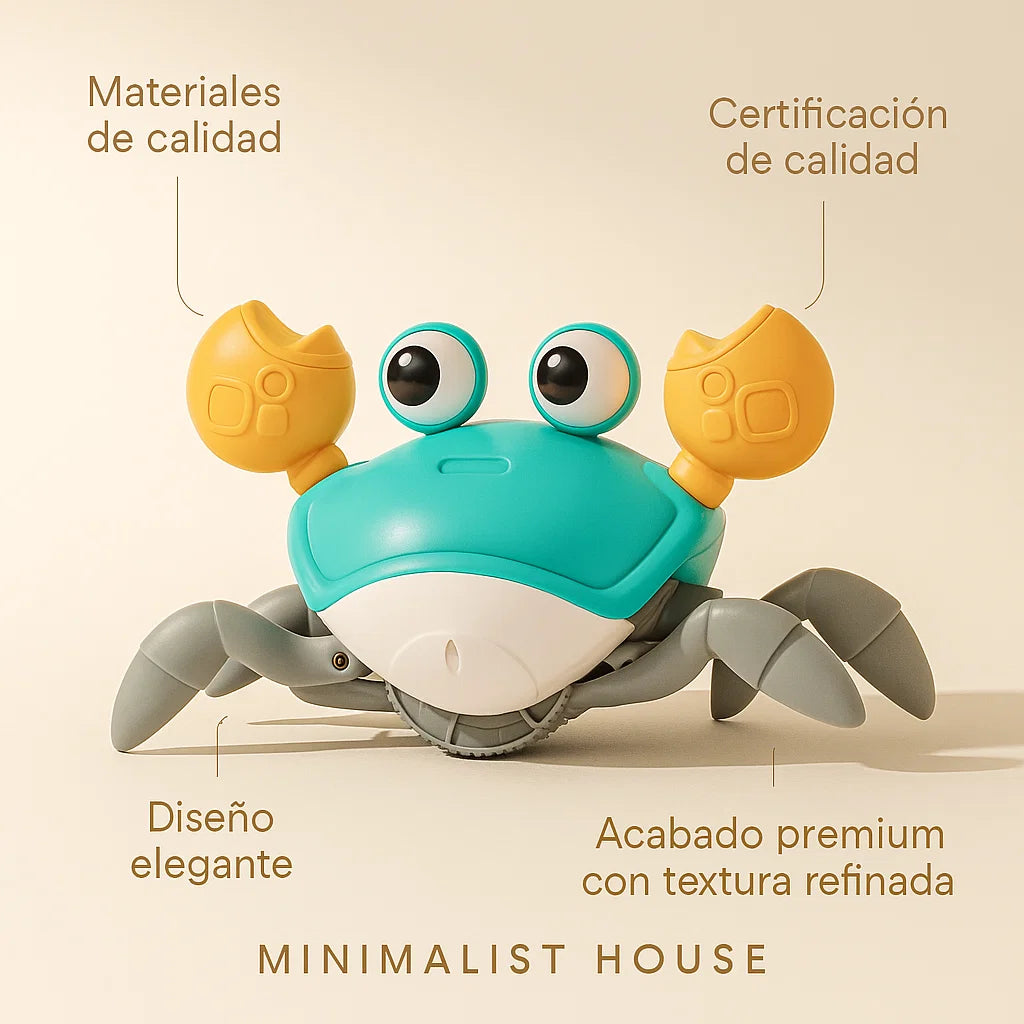 Cangrejo Interactivo Infantil - Cangrejito Mágico - Minimalist House Shop