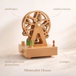 Rueda Gigante Musical Vintage Madera - Minimalist House Shop