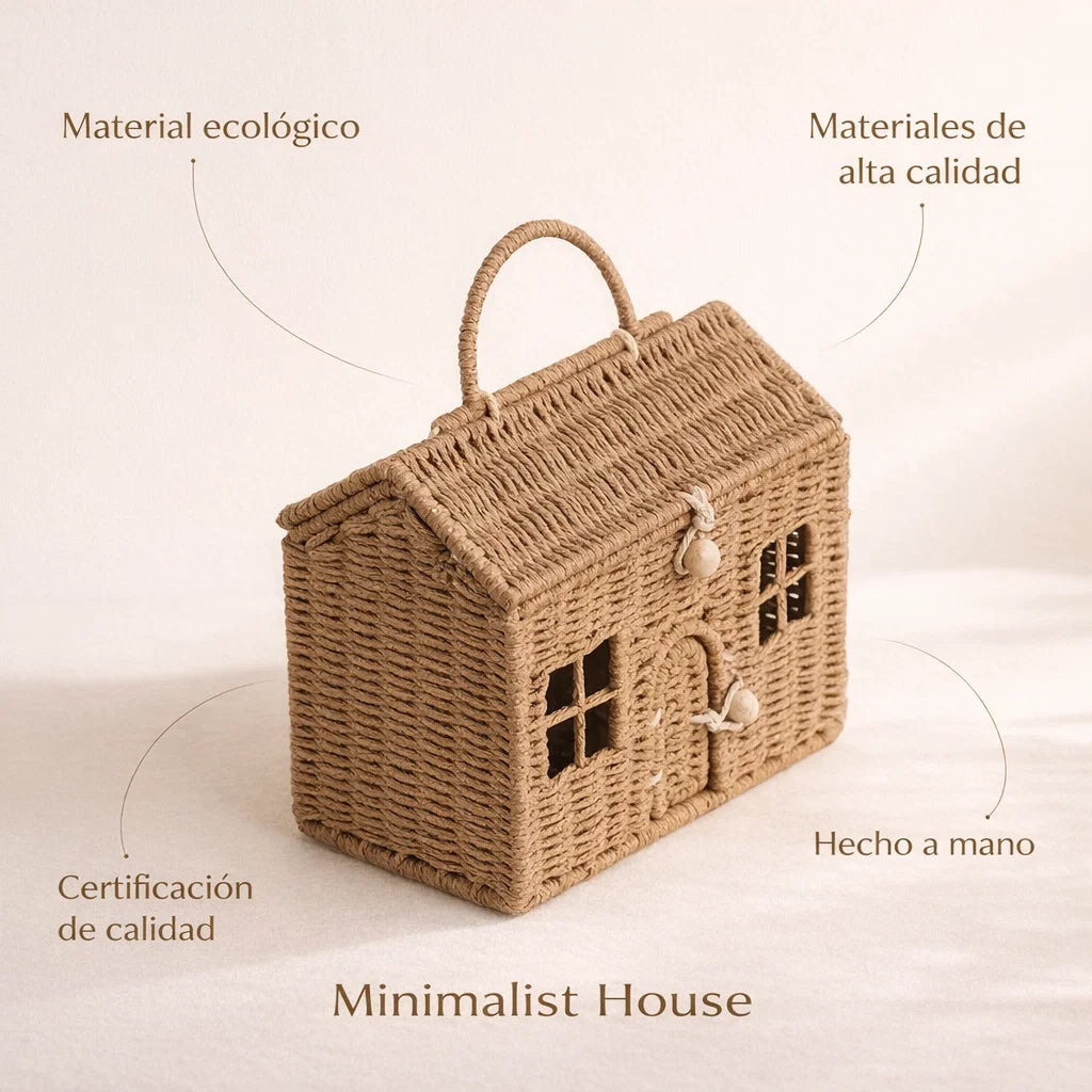 Cesto de rattan - Casinha Baby - Minimalist House Shop