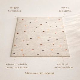Alfombra infantil da coleção Homebaby da Minimalist House Shop, com cores suaves e textura macia para quartos de crianças.