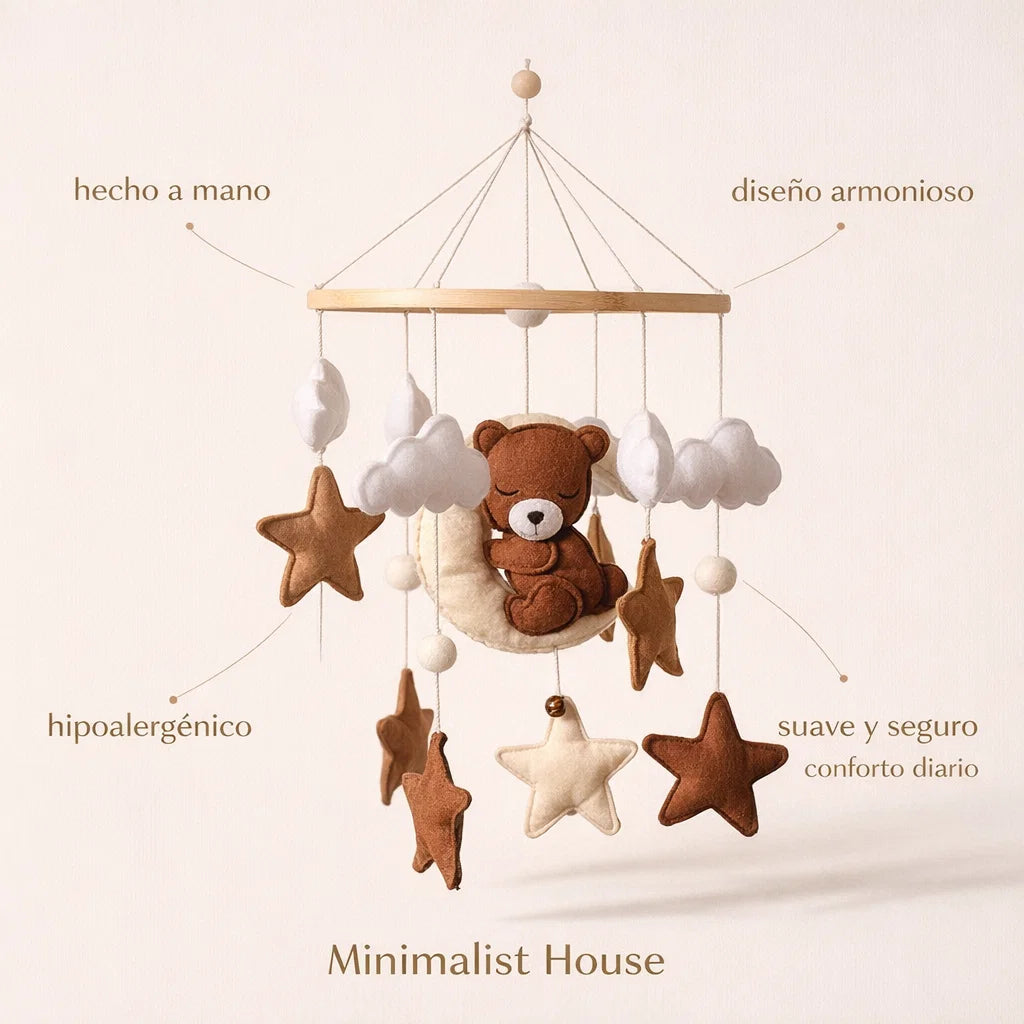 Móvil para Cuna Osito - Minimalist House Shop