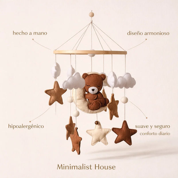 Móvil para Cuna Osito - Minimalist House Shop