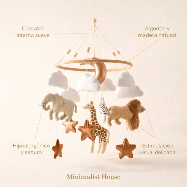 Móvil para Cuna – Animal Kingdom - Minimalist House Shop