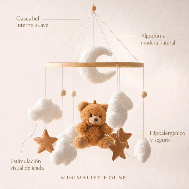 Móvil para Cuna Baby – Osito o Conejito - Minimalist House Shop